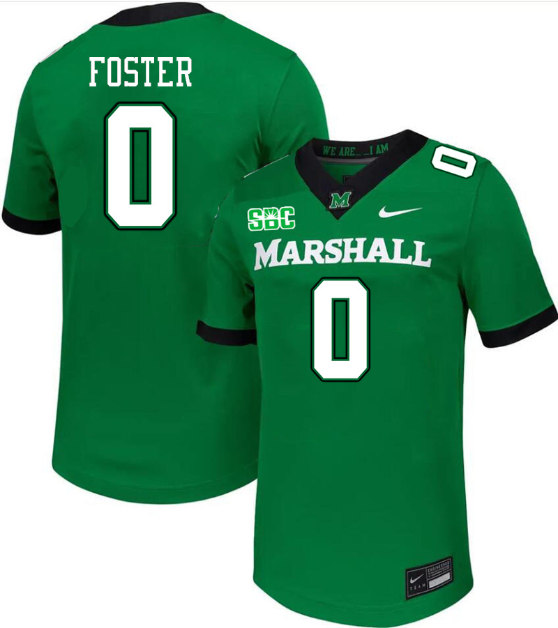 Men #0 Ian Foster Marshall Thundering Herd SBC Conference College Football Jerseys Stitched-Green Men #0 Ian Foster Marshall Thundering Herd SBC Conference College Football Jerseys Stitched-Green